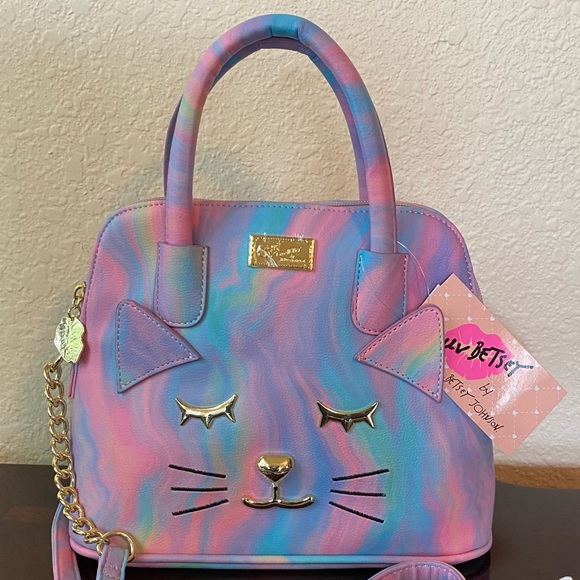 Betsey Johnson Kitty Dome Style Clutch with removable straps NWT - Picture 3 of 15